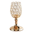 thumbnail image 1 of Candelabro de cristal de metal dorado para decoración de bodas. S, 1 of 9