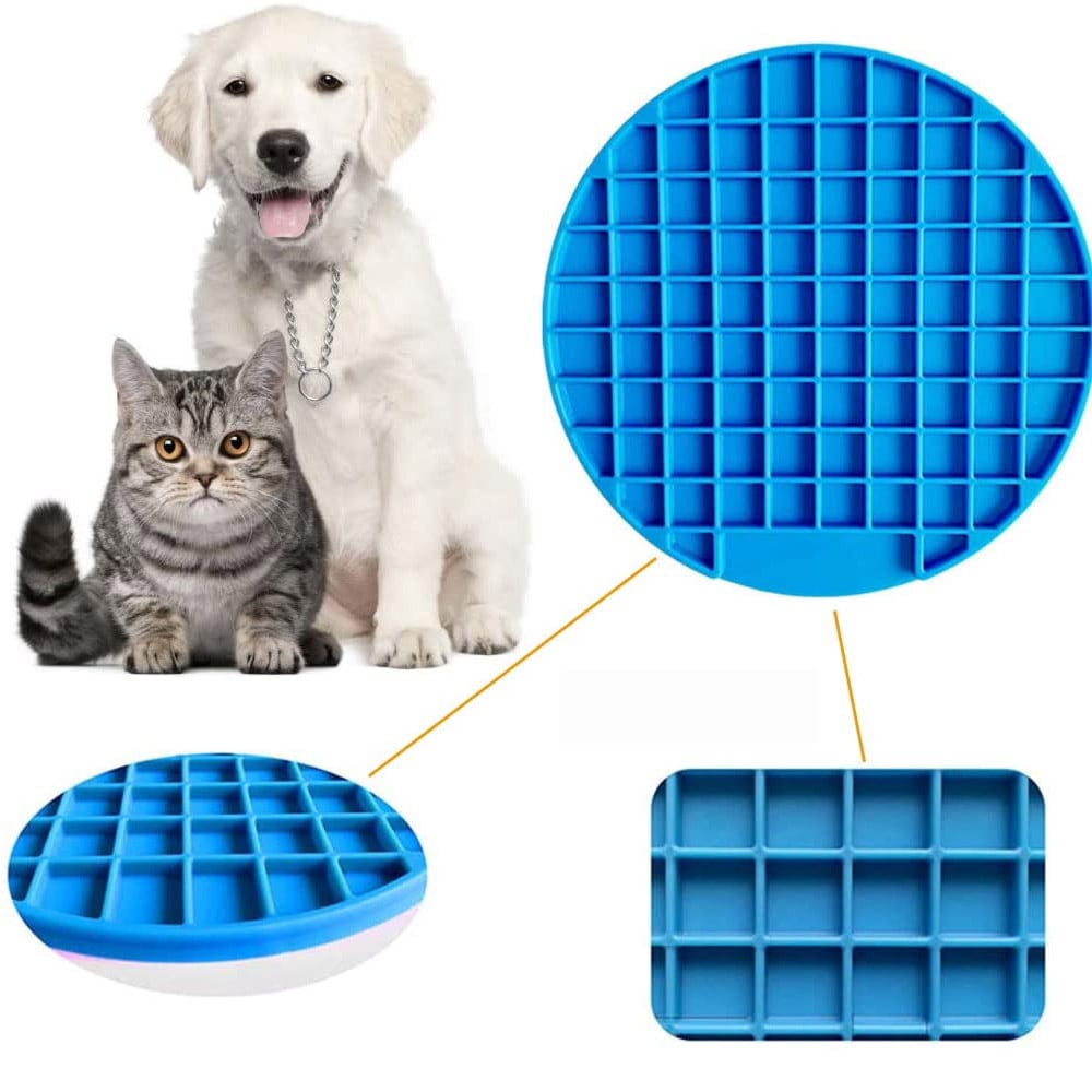 Ureverbasic Lick Mats for Dogs and Cats Perfect for Dog Food Cat Food Yogurt Pet Boredom Buster Lick Pad Slow Feeders & Anxiety Relief Cat Treats or Peanut Butter 