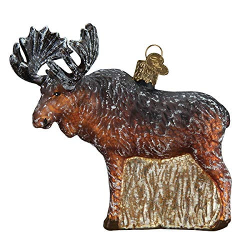 Old World Christmas Vintage Ornament, Moose Brown