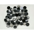 thumbnail image 5 of EOEMY 500 Black Silver Acrylic Round Flatback Dotted Rhinestone Gem Beads 6mm, 5 of 9