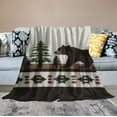 thumbnail image 2 of ARISTURING LazyOne Soft Polyester Sherpa Throw Blanket, Plaid and Animal Designs, One Size, Warm, Cozy (Bear Fair Isle), 2 of 6