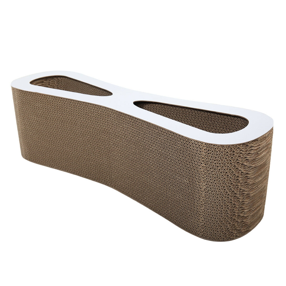 Pefilos Cat Scratching Pads, Cat Scratcher Cardboard Lounger Curved Shape Furniture Play Rest Sleep Cardboard with Catnip Toys Pefilos Cat Scratching Pads, Cat Scratcher Cardboard Lounger Curved Shape Furniture Play Rest Sleep Cardboard with Catnip Toys