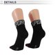 thumbnail image 4 of Calcetines de ciclismo absorbentes de sudor, anti-fricción, calcetines de bicicleta al aire libre negros unisex 1 par letra, 4 of 6