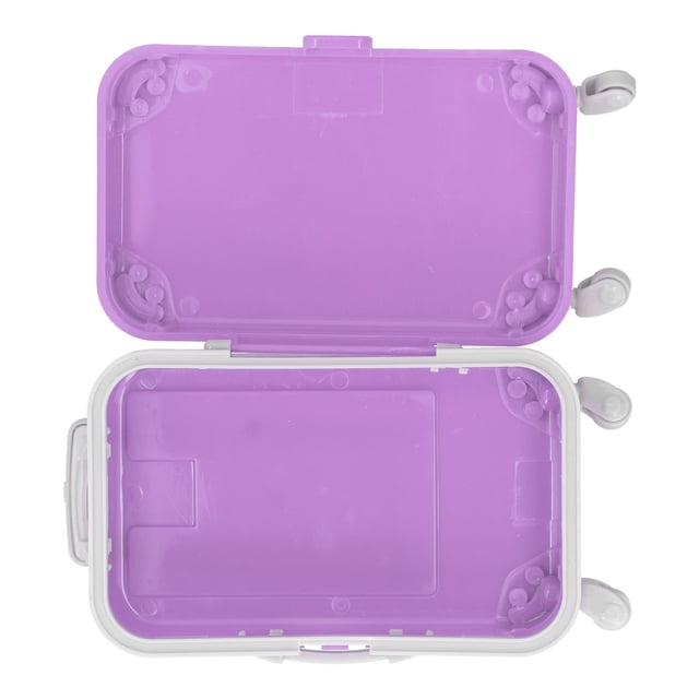 Valise pour Poupée, Valise pour Poupée Couleur Vive Simulée Compacte Portable Mignonne Exquise pour Poupées de 18 Pouces pour Maison Rose, Violet, Rose Rouge Violet, Jaune, Bleu Ciel, Rouge