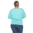 thumbnail image 3 of White Mark Women's Plus Size Banded Dolman Top, 3 of 6