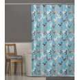 thumbnail image 4 of S4Sassy Blue Cats Geometric Printed Bathroom Curtain Waterproof Shower Drapes-60 x 75 Inch, 4 of 6