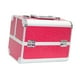 thumbnail image 4 of Estuche de maquillaje, organizador de almacenamiento para decoración de uñas, caja de manicura, bolsa de maquillaje de carcasa dura, caja de Rosa roja, 4 of 9