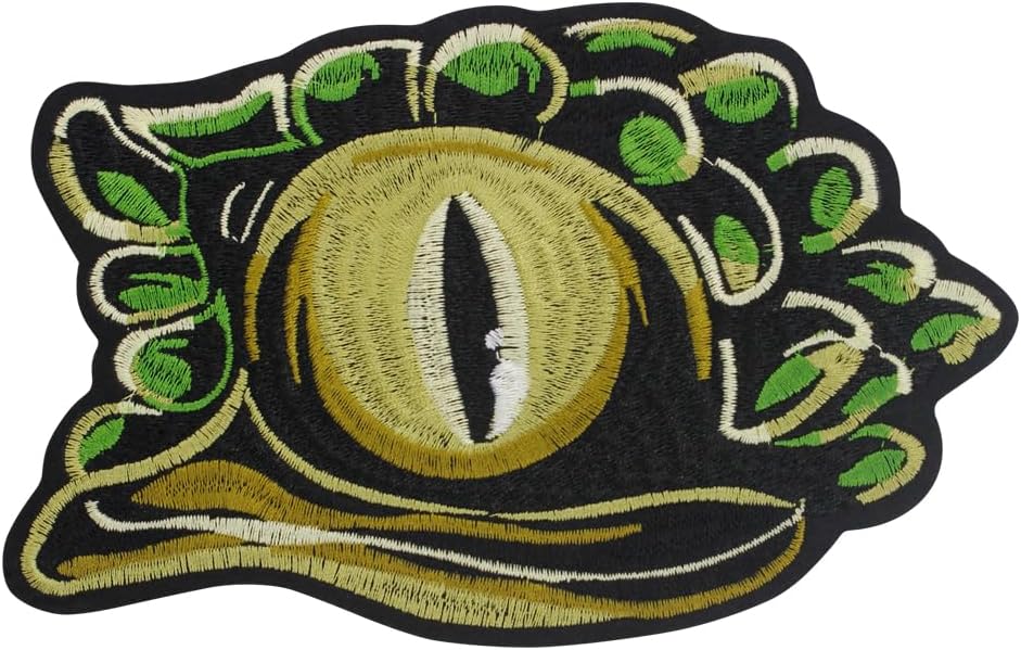 Snake Eyes Patches Iron on Sew on Patch Embroidery Badges Embroidered Appliqué Patches Fashion Fabric Patches for DIY Jacket Backpack Decorated 1 piece