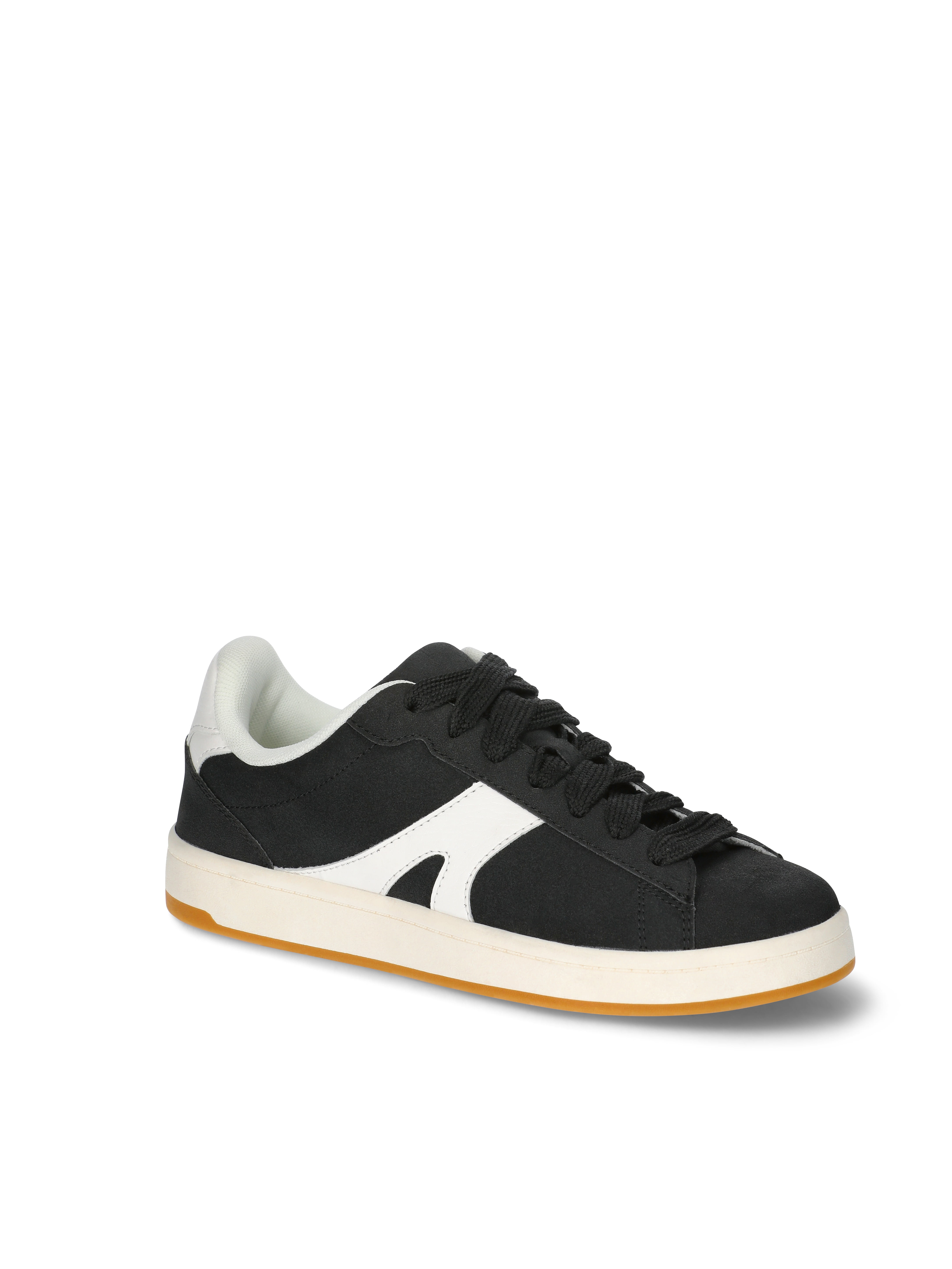 No Boundaries Women's Retro Lace-Up Sneaker, Lightweight Nylon