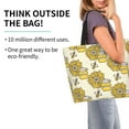 thumbnail image 3 of Bingfone Canvas Tote Bag for Women with Inner Pocket Aesthetic Cute Shopping Tote Bags Reusable Grocery Bags-Cartoon Honey Pot Bee Sunflower, 3 of 9