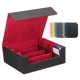 thumbnail image 1 of Caja de Almacenamiento de Cartas Uxcell, Caja para Mazos de Juego que Soporta 1800 Cartas, Caja de Cierre Magnético de Cuero con 10 Divisores, Negro/Rojo, 1 of 7