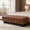 Brown PU, variant on Christopher Knight Home 63.6" Modern Faux Fur Fabric Dining Bench with Rubberwood Legs, Beige