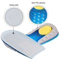 thumbnail image 5 of Semelle Intérieure Surélevée de Haute Qualité TPE Augmente la Hauteur Demi-Chaussures Hommes Femmes Gel Silicone Invisible Talon Croissance 1-3cm Semelles Lift Bleu 1CM, 5 of 5