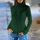 thumbnail image 2 of Gibobby SuéTer De Invierno Para Mujer Suéter de punto de manga larga con cuello regular de otoño e invierno para mujer(Verde,M), 2 of 5