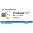 thumbnail image 2 of Water Pump - Compatible with 2005 - 2012 Nissan Pathfinder 4.0L V6 2006 2007 2008 2009 2010 2011, 2 of 2