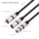 thumbnail image 5 of Cable de 3 pines XLR hembra a doble XLR macho Accesorios XLR hembra a macho Cable de micrófono Likrtyny  Para estrenar, 5 of 5