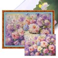 thumbnail image 1 of Hilo Algodón Egipcio Bordado Punto Cruz Con Flores Estampadas 14 Quilates 126x97cm, 1 of 9