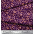 thumbnail image 3 of Soimoi Purple Rayon Fabric Leaves & Clover Flower Clip Art Print Fabric by the Yard 42 Inch Wide, 3 of 3