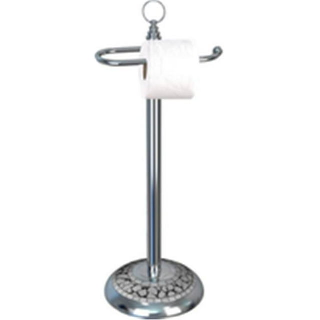 NuSteel TGC13AMH Porte-Papier Toilette Debout Finition Chrome avec Mosaïque Aqua