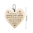 thumbnail image 3 of Wooden Hanging Heart Plaque,Friendship Plaques Crafts, Friends That are Family Sign Plaques, Wooden Hanging Sign with Sayings for Home Wall Door Decor, 3 of 9