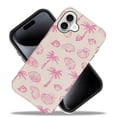 thumbnail image 2 of Funda de teléfono DAIZAG para iPhone 16, conchas rosas, palmeras, 2 of 7