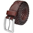 thumbnail image 1 of Cinturón Falari para hombre trenzado 100% piel auténtica marrón 38-40, 1 of 8