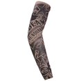 thumbnail image 4 of Resbalón falso temporal en la manga del brazo del tatuaje Ciclismo Baloncesto Sun Block Sleevelet para hombres y mujeres Conjunto oscuro unisex Feliz Sencillez, 4 of 5
