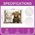 thumbnail image 2 of Erosebridal Cute Highland Cow Place Mats Set of 4 for in Door Dinning, Sunflower Table Place Mats for in Door Dining, Rustic Animal Decor, 2 of 4