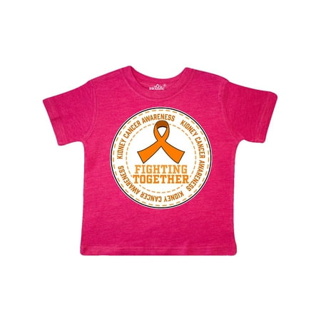 

Inktastic Fighting Together- Kidney Cancer Awareness orange ribbon Gift Toddler Boy or Toddler Girl T-Shirt