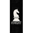 thumbnail image 2 of Reed, Tara 10x18 Black Ornate Wood Framed with Double Matting Museum Art Print Titled - Chess Piece vertical black IV-Knight, 2 of 4