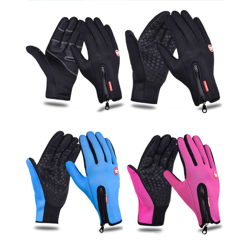 Motorcycle Touch Screen Waterproof Gloves Mens Women Winter Thermal Ski Snow 
