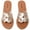 Gold 8002-229, variant on Ataiwee Women's Slide Sandals, Fashion Strappy Braided Slip On Flat Summer Shoes.
