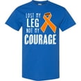 thumbnail image 3 of Inktastic Lost My Leg Not My Courage Limb Loss Awareness Orange Ribbon T-Shirt, 3 of 5