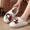 thumbnail image 3 of BERANMEY Halloween Slippers for Women Perfect Soft Plush Comfy Warm Slip-On Cute Womens Slippers Indoor Fluffy House Slippers for Women and Men Non-slip Fuzzy Flat Slides, 3 of 6