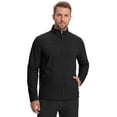 thumbnail image 5 of GIRUNS Men's Jacket Lightweight Softshell Zip Up Windbreaker Outdoor Casual Hiking Coat Black L, 5 of 7