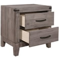 thumbnail image 2 of Brownish Gray Nightstand With 2 Drawers - Wear , For Bedroom Decoration Brown Drawers, Engineered Wood & Scratch Laminate, 2 of 3