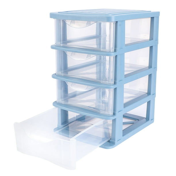 FENGGUIQU 1Ud Organizador De Escritorio Con Cajones Transparentes Para Cosméticos Y Útiles En Color