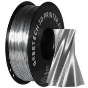 GEEETECH 3D Printer Silk PLA Filament 1.75mm,Metal-like Shiny Consumable 1kg (2.2lbs) 1 Spool,Metallic Silver
