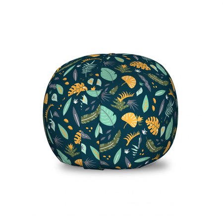 Leaves Storage Toy Bag Chair  Tropical Plants Monstera Fern Palm Tree Foliage Pattern Exotic Nature Arrangement  Stuffed Animal Organizer Washable Bag  Large Size  Multicolor  by Ambesonne