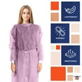 thumbnail image 4 of Pink Disposable Isolation Gown. 50 Pack Disposable Gowns Medical with Cuffs, Sleeves, Back Ties. 45 GSM SPP Disposable Medical Gowns for Women and Men. Unisex Disposable Surgical Gowns, 4 of 7