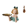 thumbnail image 1 of Estatua de princesa de resina de arte moderno, bandeja para llaves, multiusos, para guardar dulces, adorno de escritorio, recuerdo decorativo para fie, 1 of 8