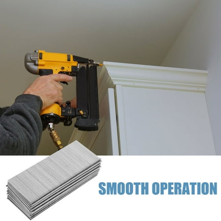 GAXIRE 1600Pcs Electric Nail Gun Kit with Straight Steel Nails for Woodworking Baseboards and Carpentry Projects