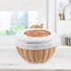 thumbnail image 2 of ColoMX 1pc Mimbre tejido artesanía cestas cestas postre pastelería almacenamiento cesta pan cesta, 2 of 7