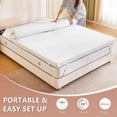 thumbnail image 3 of 4 Inch Gel Memory Foam Mattress Topper Queen Size, Cooling Gel Infused Topper for Pressure Relief with Removable Cover, for Sleeper Sofa RV and Camper Beds, CertiPUR-US Certified, 3 of 8