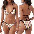 thumbnail image 3 of Fotbe Flower Chicken Traje de Baño para Mujer de Dos Piezas – Bikini Sexy de Tirantes Tipo Halter con Diseño Triangular, 3 of 6