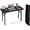 Dark Oak, variant on Small Computer Desk Folding Table - No Assembly, Compact 35.8" Foldable Desk with Power Outlets & USB Charging Port, Portable Small Office Desk, Ideal Mini Study Table, Dark Oak