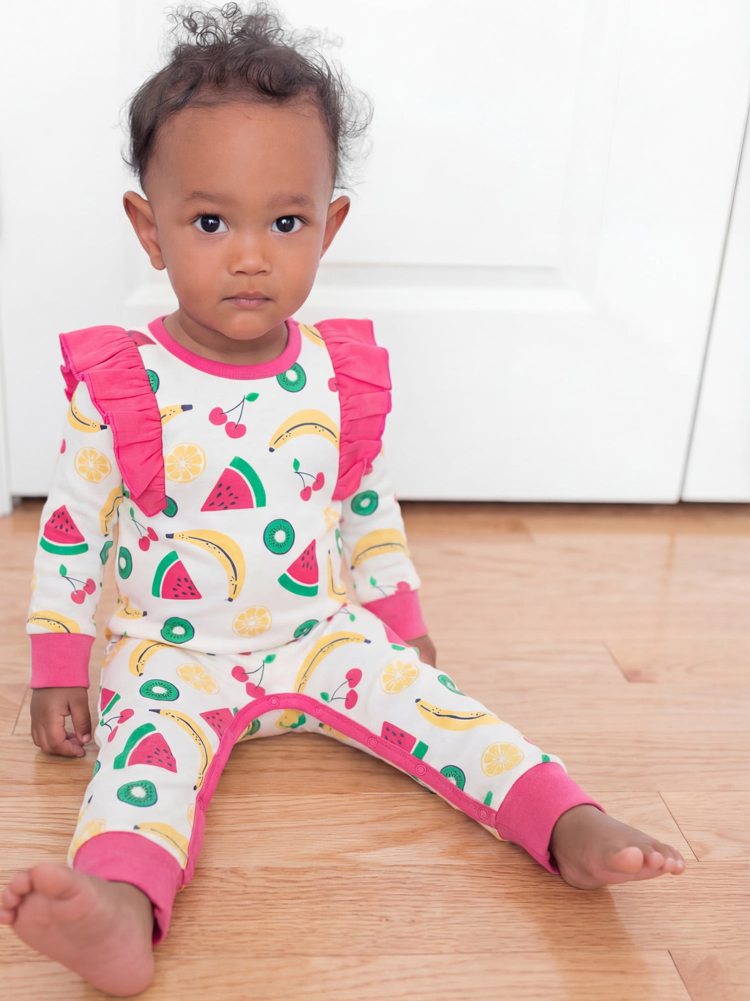 M+A by Monica + Andy, Organic Cotton Double Ruffle Romper, Sizes Newborn - 18-24 Months