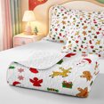 thumbnail image 4 of Manfei Winter Holiday Bed Spread Queen,Snowy Christmas Animal Cow Queen Coverlet Set,3 Pieces,1 Quilt and 2 Pillowcases, 4 of 7
