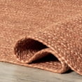 thumbnail image 2 of nuLOOM Rigo Hand Woven Farmhouse Jute Area Rug, 7' 6" x 9' 6", Rust, 2 of 9