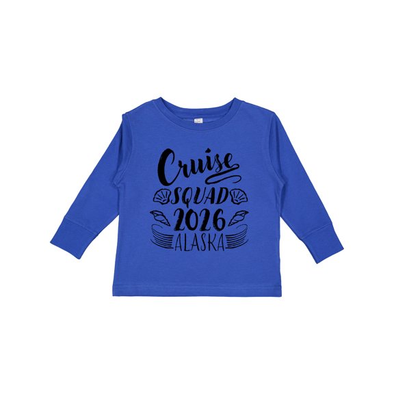 Inktastic Cruise 2026 Alaska Seashells Boys or Girls Long Sleeve Toddler T-Shirt